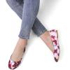 DREAM PAIRS Women’s Sole-Simple Wide Width Flats, Ballerina Walking Flats, Comfortable Slip on Shoes(Floral)