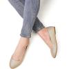DREAM PAIRS Women’s Sole-Simple Wide Width Flats, Ballerina Walking Flats, Comfortable Slip on Shoes(Gold/Glitter)