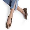 DREAM PAIRS Women’s Sole-Simple Wide Width Flats, Ballerina Walking Flats, Comfortable Slip on Shoes(Leopard-suede)