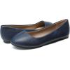 DREAM PAIRS Women’s Sole-Simple Wide Width Flats, Ballerina Walking Flats, Comfortable Slip on Shoes(Navy/Pu)