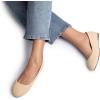 DREAM PAIRS Women’s Sole-Simple Wide Width Flats, Ballerina Walking Flats, Comfortable Slip on Shoes(Nude/Nubuck)