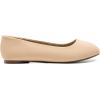 DREAM PAIRS Women’s Sole-Simple Wide Width Flats, Ballerina Walking Flats, Comfortable Slip on Shoes(Nude/Nubuck)