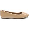 DREAM PAIRS Women’s Sole-Simple Wide Width Flats, Ballerina Walking Flats, Comfortable Slip on Shoes(Nude-pat-1)