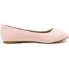 DREAM PAIRS Women’s Sole-Simple Wide Width Flats, Ballerina Walking Flats, Comfortable Slip on Shoes(Pink)