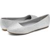 DREAM PAIRS Women’s Sole-Simple Wide Width Flats, Ballerina Walking Flats, Comfortable Slip on Shoes(Silver/Glitter)