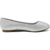DREAM PAIRS Women’s Sole-Simple Wide Width Flats, Ballerina Walking Flats, Comfortable Slip on Shoes(Silver/Glitter)