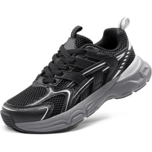 DREAM PAIRS Boys Girls Kids Sneakers Tennis Running Shoes Lace-up Unisex LilLegends Lightweight Breathable Walking Shoes