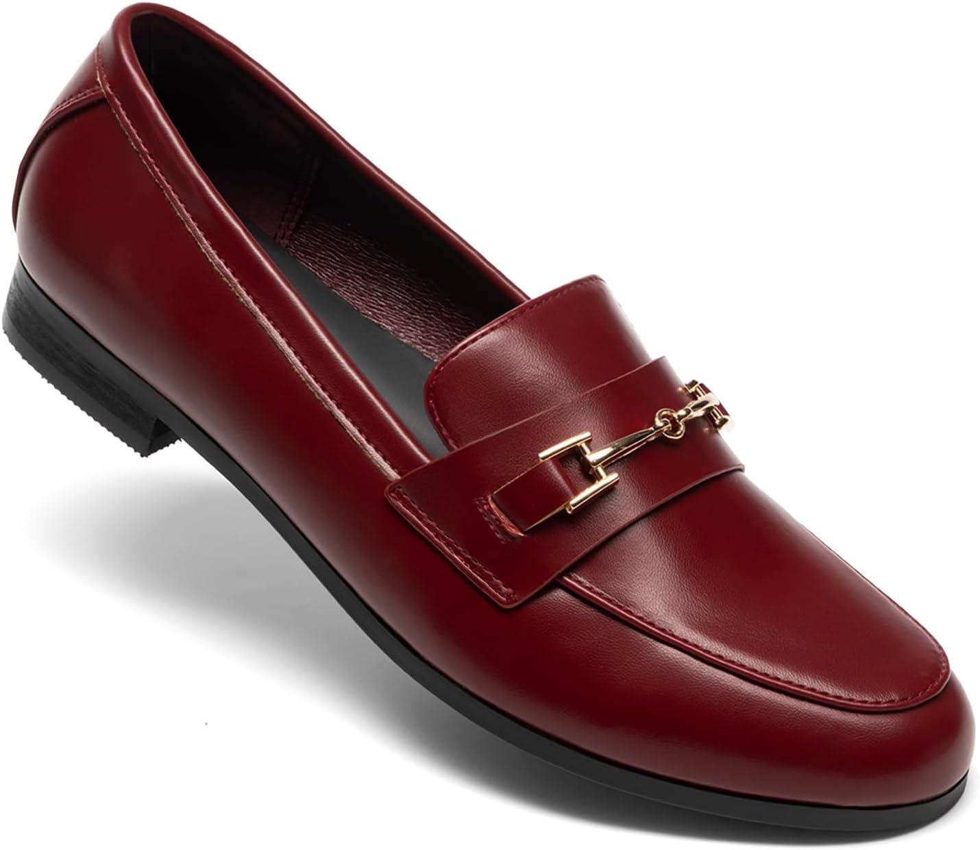 image:imageDREAM PAIRS Womens Loafers Penny Loafers Fashion Comfortable Flats Dressy ShoesRed