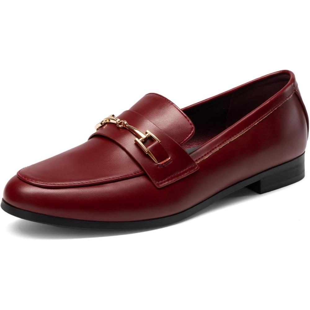 image:imageDREAM PAIRS Womens Loafers Penny Loafers Fashion Comfortable Flats Dressy ShoesRed