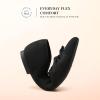 DREAM PAIRS Flats for Women Pointed Toe Foldable Knit Ballet Flats Comfortable Slip-On Dress Shoes Elegant Bow Flats for Work Office Business Casual Travel(Black)