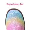 DREAM PAIRS Girls Cowgirl Boots Glitter Toddler Cowboy Boots Child Mid Calf Riding Shoes Party Birthday Dress Up for Toddler/Little/Big Kid(Rainbow)