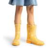 DREAM PAIRS Kids Rain Boots Cute Lightweight Waterproof with Pull-on Handles for Girls & Boys Toddler Outdoor Play(Orange)