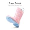 DREAM PAIRS Kids Rain Boots Cute Lightweight Waterproof with Pull-on Handles for Girls & Boys Toddler Outdoor Play(Pink)