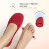 DREAM PAIRS Women’s Ballet Flats Dressy Arch Support Wide Toe Box Knit Flats Comfortable Round Toe Slip On Travel Work Business Office Barefoot Shoes(Red)
