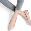 DREAM PAIRS Women’s Dress Pointed Toe Flats Ballet Comfort Soft Slip On Casual Flat Shoes for Work Office Business(Nude-pat)