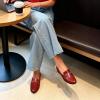 DREAM PAIRS Women’s Loafers Penny Loafers Fashion Comfortable Flats Dressy Shoes(Red)