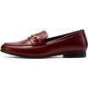 DREAM PAIRS Women’s Loafers Penny Loafers Fashion Comfortable Flats Dressy Shoes(Red)
