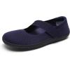 DREAM PAIRS Women’s Mary Jane Ballet Flats Barefoot Knit Wide Toe Box Arch Support Flat Shoes for Women Dressy Casual Office Business Work Travel Walk(Navy)