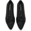DREAM PAIRS Flats for Women Pointed Toe Foldable Knit Ballet Flats Comfortable Slip-On Dress Shoes Elegant Bow Flats for Work Office Business Casual Travel(Black)