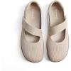DREAM PAIRS Women’s Mary Jane Ballet Flats Barefoot Knit Wide Toe Box Arch Support Flat Shoes for Women Dressy Casual Office Business Work Travel Walk(Nude)