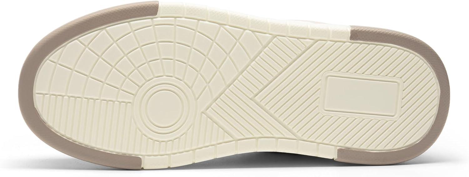 image:imageDREAM PAIRS Women Platform Chunky Sneakers Leather Oli Casual Fashion SneakerWhiteBeige