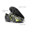DREAM PAIRS Boys Girls Soccer Cleats Youth Firm Groud Athletic Outdoor Trainning Football Shoes with Soccer Socks(Black/Neon Green)