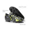DREAM PAIRS Boys Girls Soccer Cleats Youth Firm Groud Athletic Outdoor Trainning Football Shoes with Soccer Socks(Black/Neon/Green)