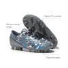 DREAM PAIRS Boys Girls Soccer Cleats Youth Firm Groud Athletic Outdoor Trainning Football Shoes with Soccer Socks(Dark/Grey/Royal/Blue)