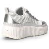 DREAM PAIRS Women Chunky City Tweed Comfortable Casual Platform Fashion Sneaker(Silver)