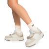DREAM PAIRS Women Platform Chunky Sneakers Leather Oli Casual Fashion Sneaker(White/Beige)