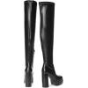DREAM PAIRS Women’s Platform Over The Knee Thigh High Boots Chunky High Heels Square Toe Long Fall Y2K Gogo Boots(Black)