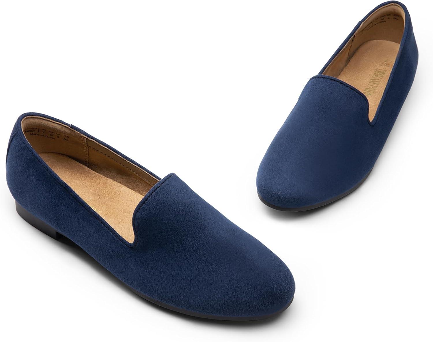 image:imageDREAM PAIRS Round Toe Flats for Women Dressy Comfortable SlipOn Dress Business Casual Office Work Shoes for WomenNavy