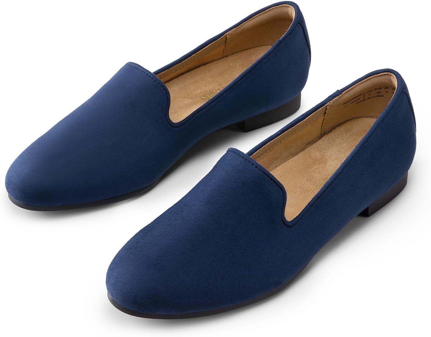 image:imageDREAM PAIRS Round Toe Flats for Women Dressy Comfortable SlipOn Dress Business Casual Office Work Shoes for WomenNavy