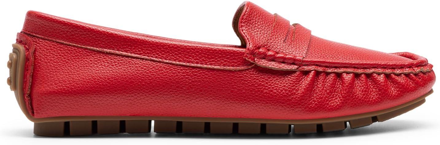 image:imageDREAM PAIRS Womens Loafers Penny Loafer Slip on Casual Dressy Comfortable Business Work Office Moccasins Driving Loafer ShoesRed