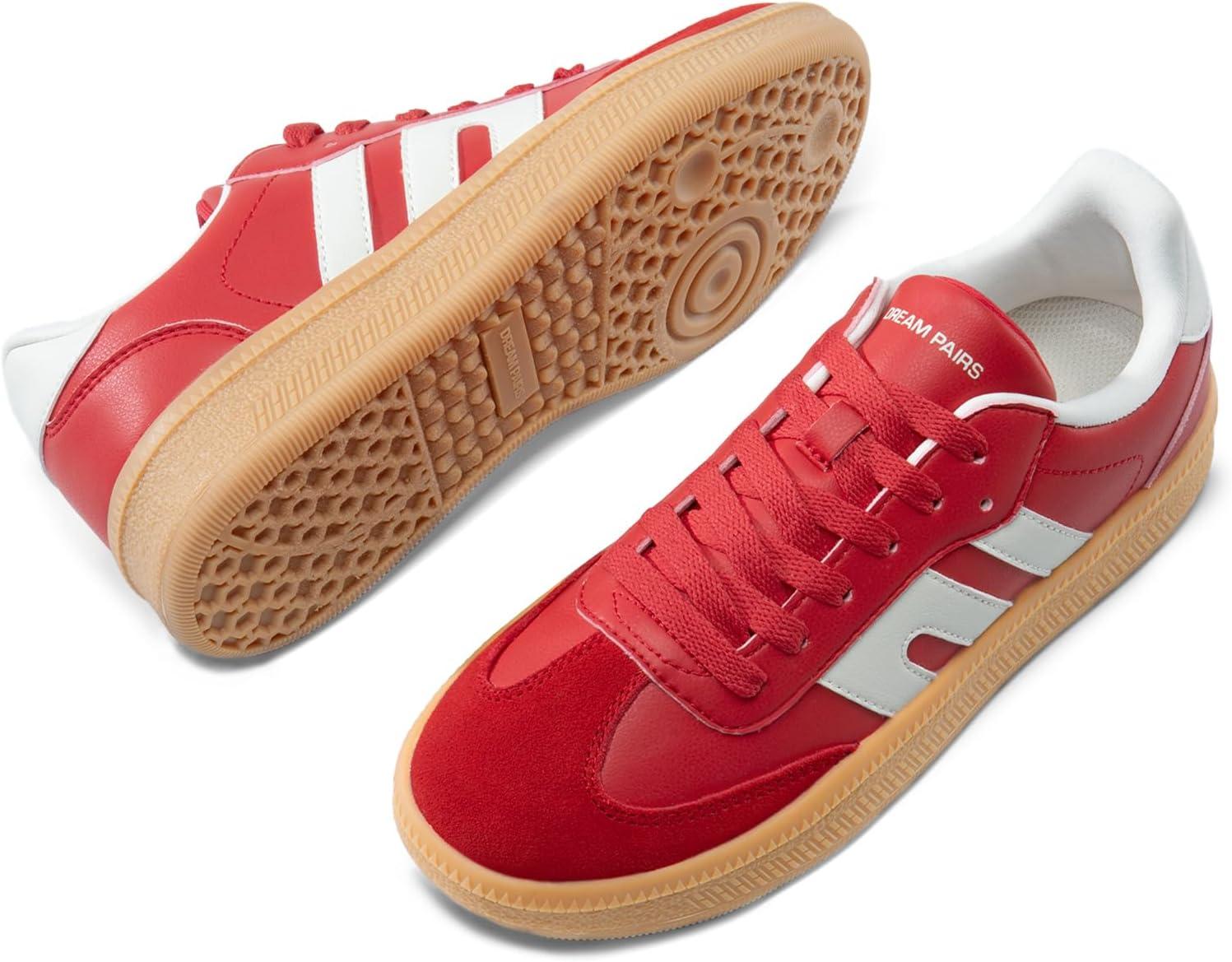 image:imageDREAM PAIRS Womens Tennis Sneakers Walking Casual LaceUp Footwear Comfortable Fashion Sneakers ShoesRed