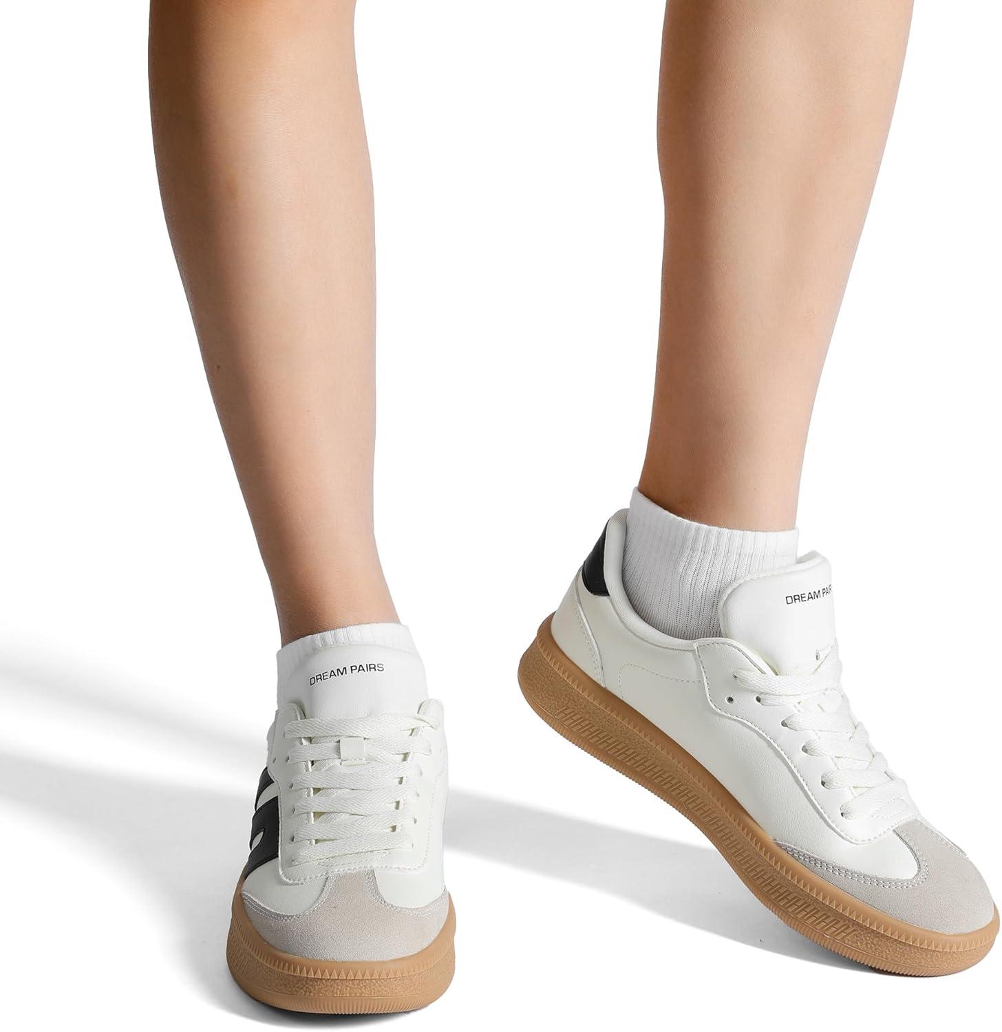image:imageDREAM PAIRS Womens Tennis Sneakers Walking Casual LaceUp Footwear Comfortable Fashion Sneakers ShoesWhite