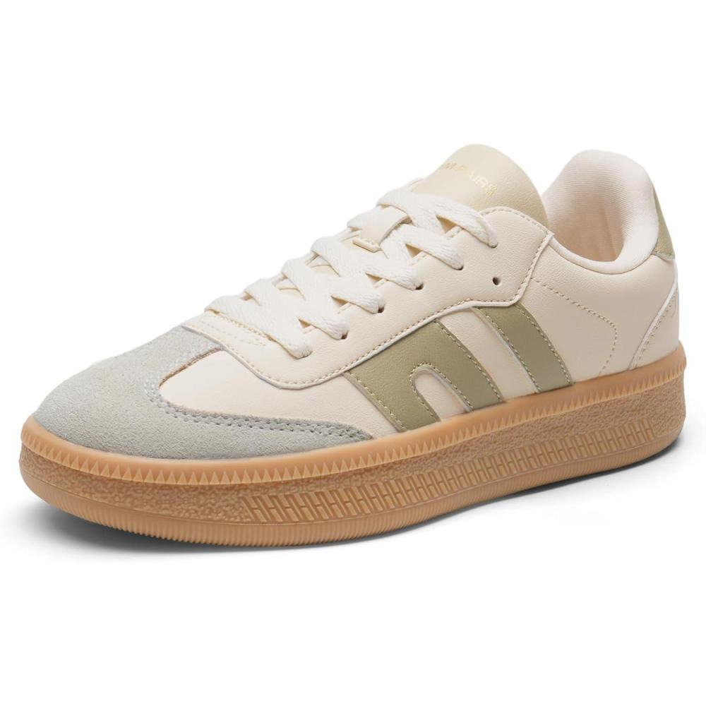 image:imageDREAM PAIRS Womens Tennis Sneakers Walking Casual LaceUp Footwear Comfortable Fashion Sneakers ShoesBeige