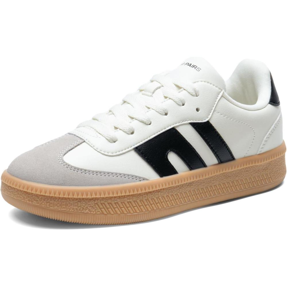 image:imageDREAM PAIRS Womens Tennis Sneakers Walking Casual LaceUp Footwear Comfortable Fashion Sneakers ShoesWhite