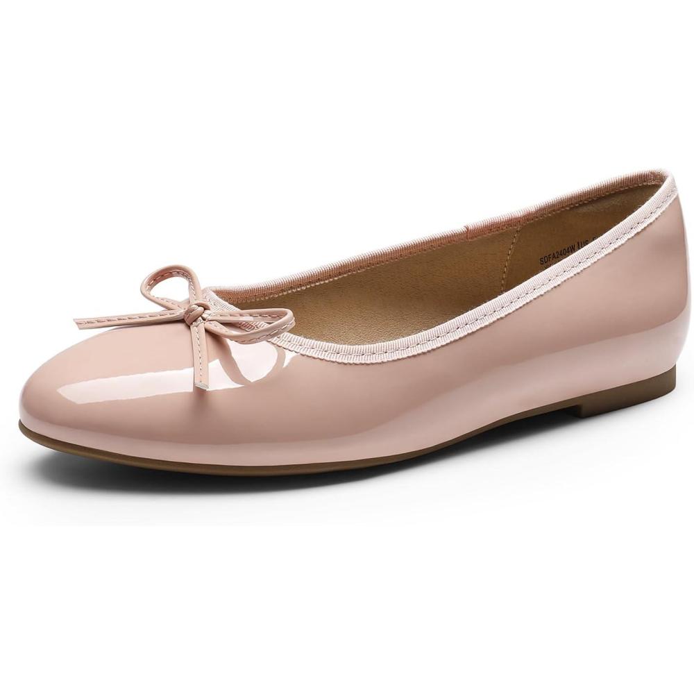 image:imageDream Pairs Womens Flats Round Toe Ballet Flats Comfortable Slipon Dressy Business Casual Work Office Ballerina Flat Dress ShoesPink