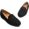 DREAM PAIRS Round Toe Flats for Women Dressy Comfortable, Slip-On Dress Business Casual Office Work Shoes for Women(Black-suede)