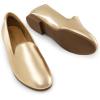 DREAM PAIRS Round Toe Flats for Women Dressy Comfortable, Slip-On Dress Business Casual Office Work Shoes for Women(Gold)