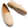 DREAM PAIRS Round Toe Flats for Women Dressy Comfortable, Slip-On Dress Business Casual Office Work Shoes for Women(Nude-suede)