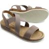 DREAM PAIRS Women’s Ankle Strap Low Wedge Sandals(Taupe)