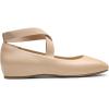 DREAM PAIRS Women’s Ballet Flats, Comfortable Slip-On Square Toe Dress Shoes with Elastic Ankle Straps(Nude-pu)