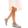 DREAM PAIRS Women’s Ballet Flats, Comfortable Slip-On Square Toe Dress Shoes with Elastic Ankle Straps(Silver-glitter)