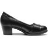 DREAM PAIRS Women’s Chunky Comfortable Closed Toe Low Block Heels Work Round Toe Dress Wedding Adjustable Slip On Pumps Shoes(Black)