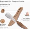 DREAM PAIRS Women’s Chunky Comfortable Closed Toe Low Block Heels Work Round Toe Dress Wedding Adjustable Slip On Pumps Shoes(Navy)