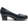 DREAM PAIRS Women’s Chunky Comfortable Closed Toe Low Block Heels Work Round Toe Dress Wedding Adjustable Slip On Pumps Shoes(Navy)