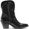 DREAM PAIRS Women’s Cowboy Ankle Boots Western Booties Low Heel Pointed Toe Cowgirl Boots(Black)