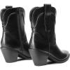 DREAM PAIRS Women’s Cowboy Ankle Boots Western Booties Low Heel Pointed Toe Cowgirl Boots(Black)